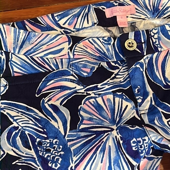 ๐ธ Lilly Pulitzer Kelly Skinny Pants Navy In Real Life Size 0 - Picture 3 of 9